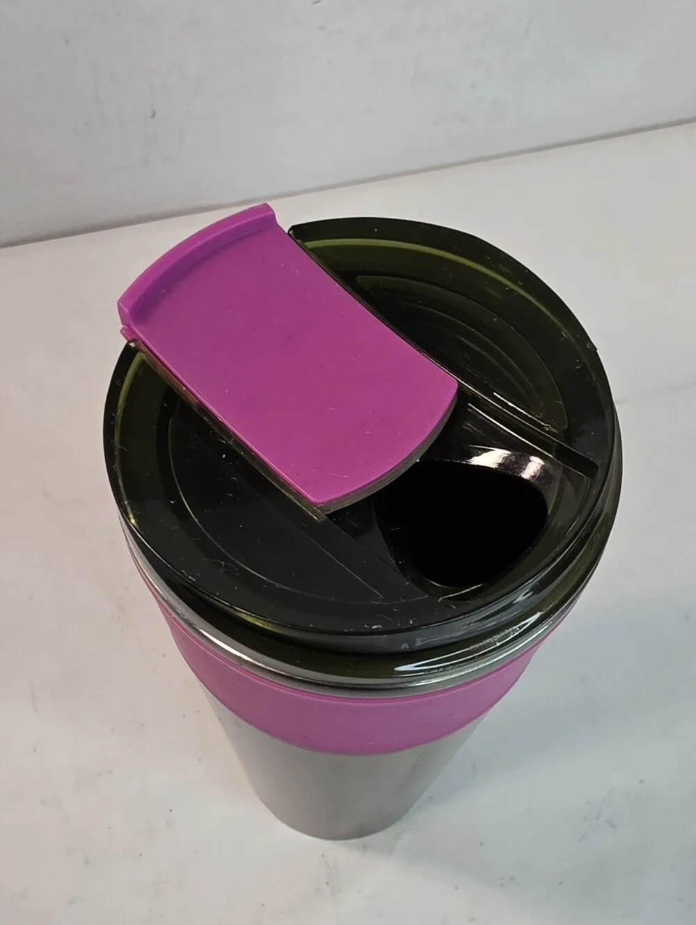 Starbucks Spring 2022 Olive Green Stainless Steel Tumbler Purple Pink 16oz Cup